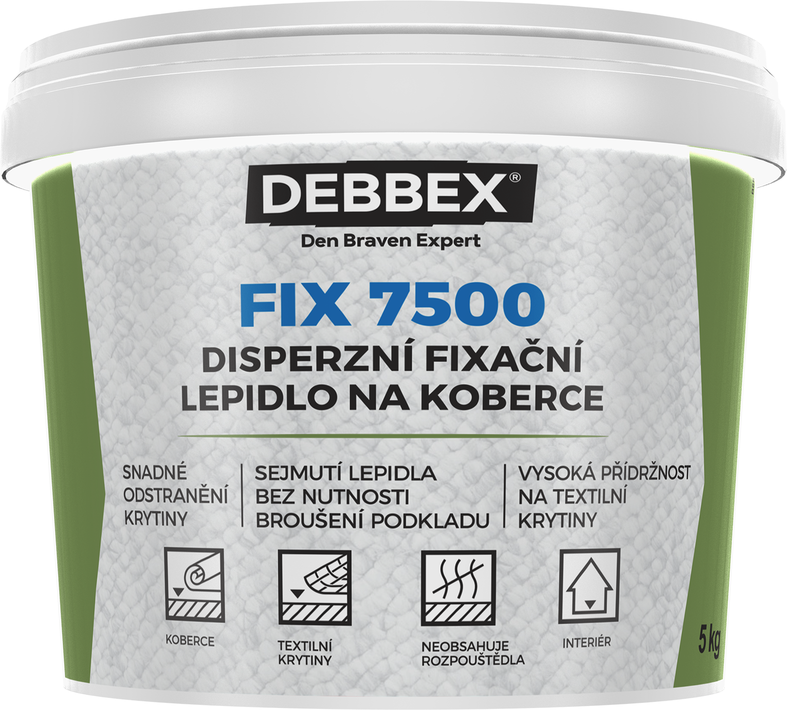 Disperzní fixační lepidlo na koberce DEBBEX FIX 7500 balení 10kg