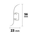 NGF56 podlahová lišta 56 mm x 23 mm x 2,5 m