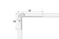 Schodový profil AC29 pro podlahy tl. 5mm délka 270 cm