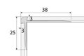 Schodový profil AC28 pro podlahy tl. 3mm délka 270 cm