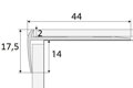 Schodový profil AC25 pro podlahy tl. 2mm délka 270 cm