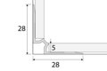 Schodový profil vnitřní PRINZ pro podlahy tl. 5mm délka 250 cm