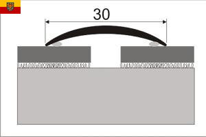 Přechodová lišta samolepicí 30mm dekor kov 93 cm