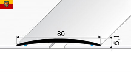 Přechodová lišta samolepicí 80mm dekor kov 100 cm