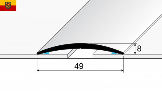 Přechodový profil oblý samolepicí 49mm dekor kov 270 cm