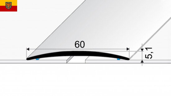 Přechodová lišta samolepicí 60mm dekor kov 100 cm