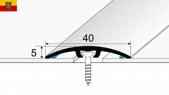 Přechodová lišta s trny 40mm dekor dřevo 270 cm