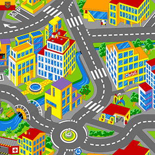 Dětský koberec SMART CITY