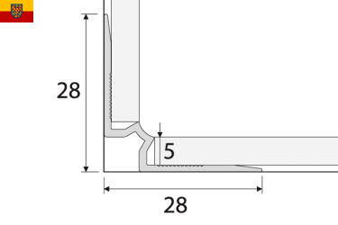 Schodový profil vnitřní PRINZ pro podlahy tl. 5mm délka 250 cm